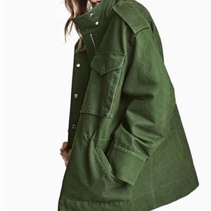 H&M Trend cargo military coat jacket green SZ.XS